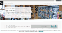 Desktop Screenshot of fundacionbibliotecasocial.org